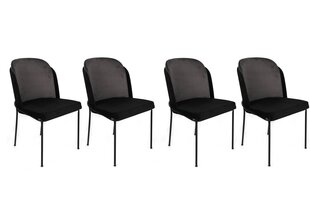комплект из 4 стульев Kalune Design Dore 150 V4, черный/серый цена и информация | Стулья для кухни и столовой | hansapost.ee