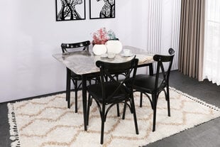 4 tooli komplekt Kalune Design Ekol 1331 V4, must hind ja info | Köögitoolid, söögitoolid | hansapost.ee