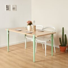 Обеденный стол Asir Eurotas, коричневый/зеленый цена и информация | Кухонные и обеденные столы | hansapost.ee
