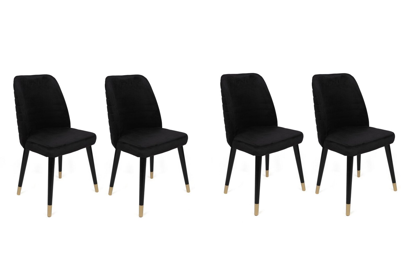4 tooli komplekt Kalune Design Hugo 366 V4, must цена и информация | Köögitoolid, söögitoolid | hansapost.ee