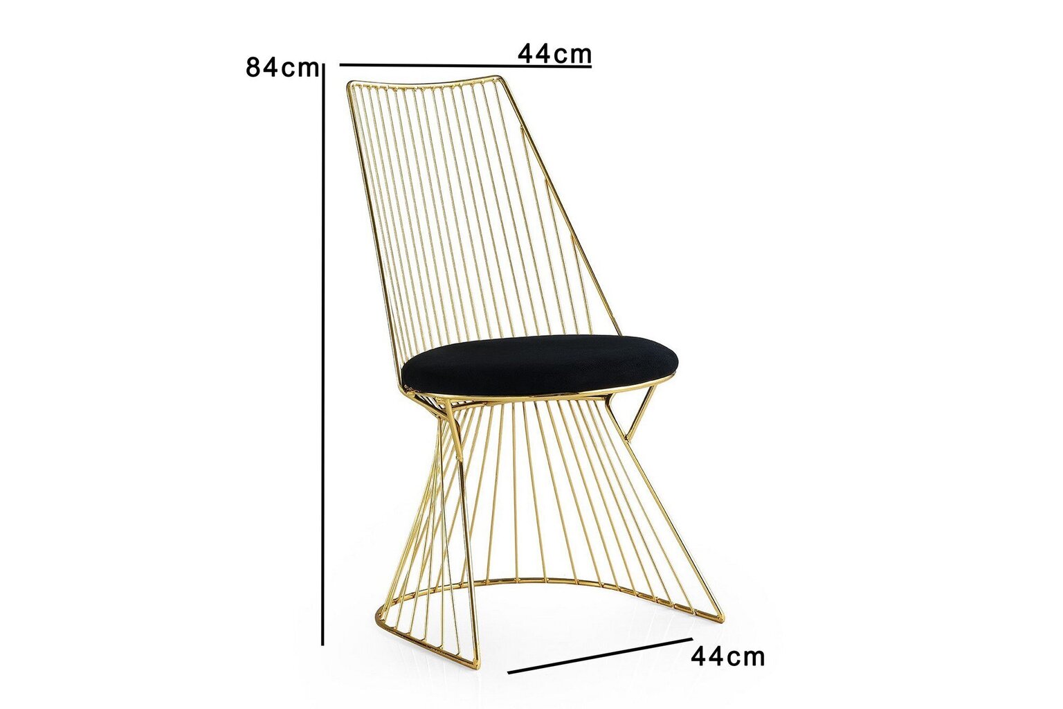 2 tooliga komplekt Kalune Design Kugu 262 V2, kuldne цена и информация | Köögitoolid, söögitoolid | hansapost.ee