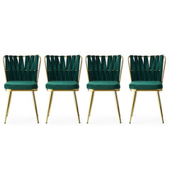 4 tooli komplekt Kalune Design Kusakli 206 V4, roheline цена и информация | Стулья для кухни и столовой | hansapost.ee