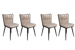 Комплект из 4 стульев Kalune Design Kusakli 221 V4, бежевый цена и информация | Стулья для кухни и столовой | hansapost.ee