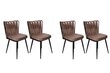 4 tooli komplekt Kalune Design Kusakli 233 V4, pruun/must цена и информация | Köögitoolid, söögitoolid | hansapost.ee