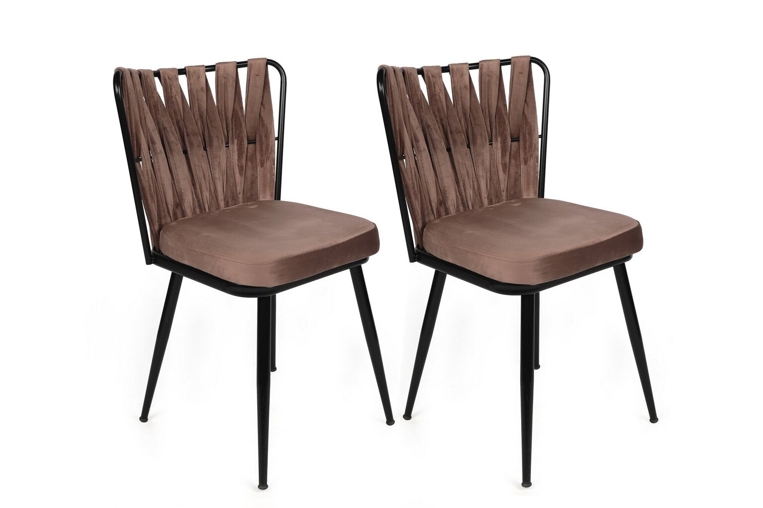 4 tooli komplekt Kalune Design Kusakli 233 V4, pruun/must цена и информация | Köögitoolid, söögitoolid | hansapost.ee