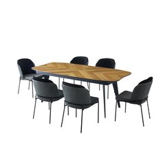 Обеденный стол Asir LR - 951, коричневый/черный цена и информация | Кухонные и обеденные столы | hansapost.ee