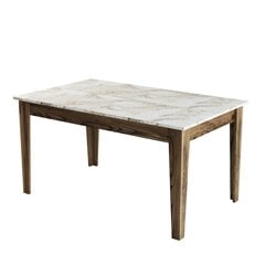 Обеденный стол Asir Milan 515, коричневый/белый цена и информация | Кухонные и обеденные столы | hansapost.ee