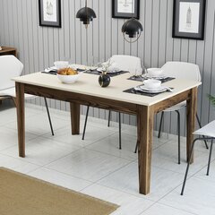 Обеденный стол Asir Milan 517, коричневый/бежевый цена и информация | Кухонные и обеденные столы | hansapost.ee