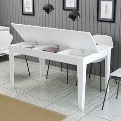 Обеденный стол Asir Milan 519, белый цена и информация | Кухонные и обеденные столы | hansapost.ee