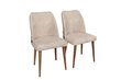 2 tooliga komplekt Kalune Design Nova 071 V2, beež hind ja info | Köögitoolid, söögitoolid | hansapost.ee