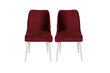 2 tooliga komplekt Kalune Design Nova 081 V2, punane hind ja info | Köögitoolid, söögitoolid | hansapost.ee