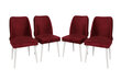 4 tooliga komplekt Kalune Design Nova 081 V4, punane цена и информация | Köögitoolid, söögitoolid | hansapost.ee