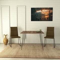 Обеденный стол Asir Sandalf Square, коричневый цена и информация | Кухонные и обеденные столы | hansapost.ee