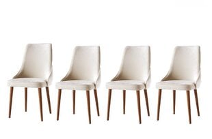 Komplektis 4 tooli Kalune Design Seyhan, beež/pruun hind ja info | Köögitoolid, söögitoolid | hansapost.ee