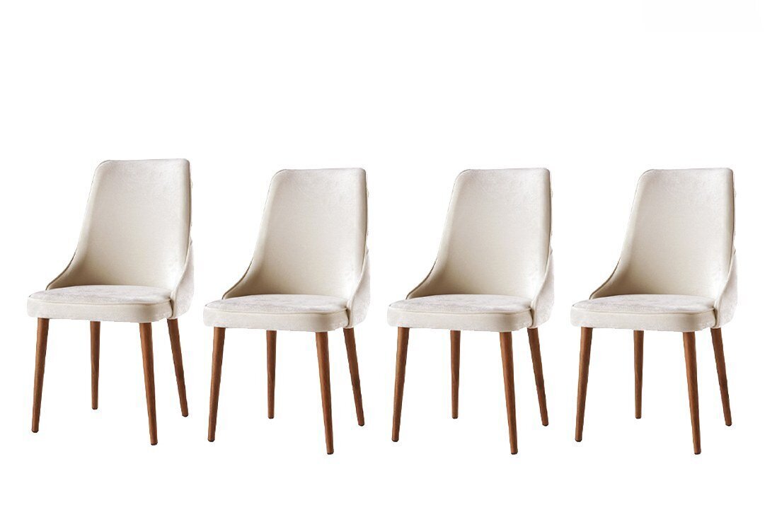 Komplektis 4 tooli Kalune Design Seyhan, beež/pruun hind ja info | Köögitoolid, söögitoolid | hansapost.ee