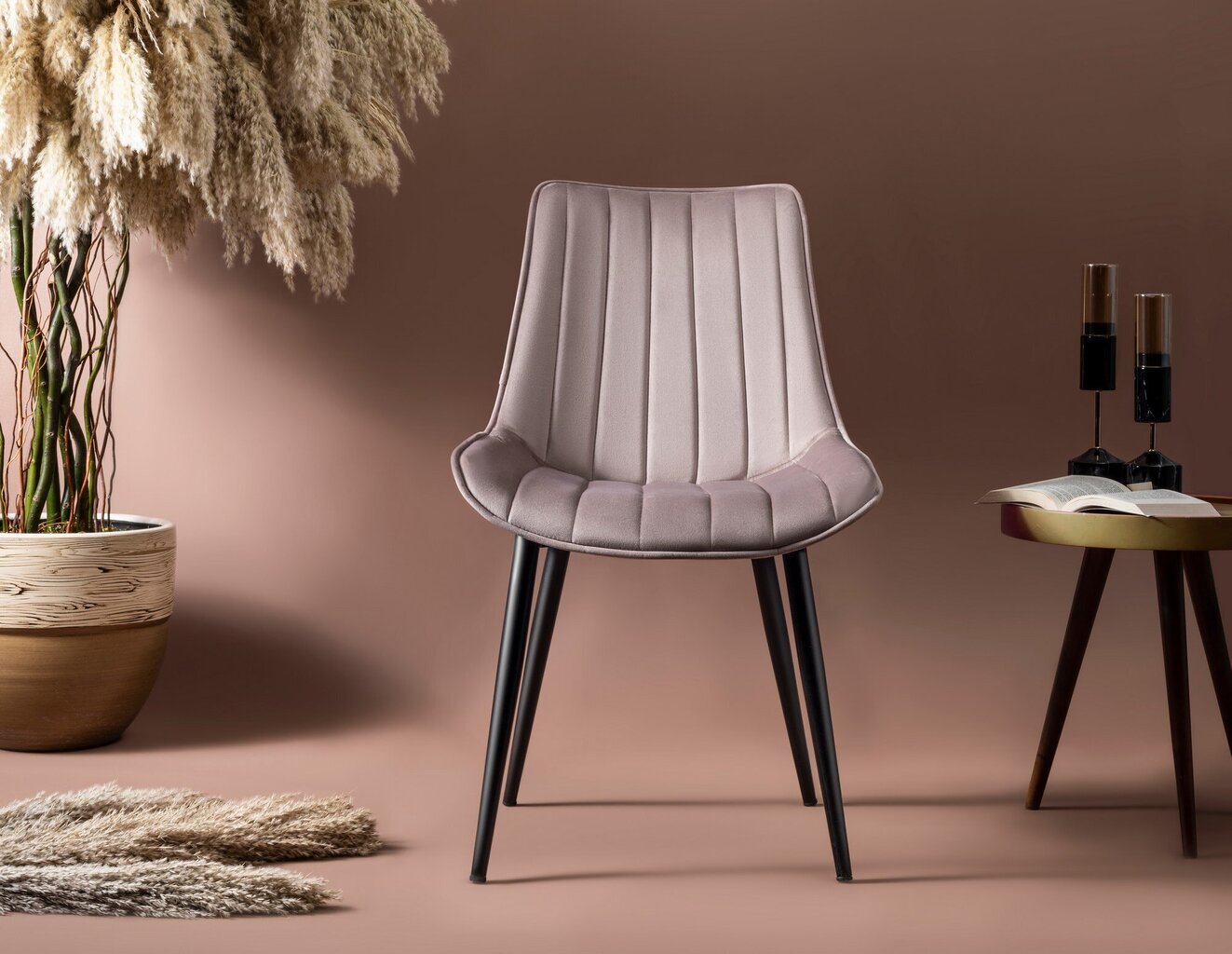 4 tooliga komplekt Kalune Design Venus, beež цена и информация | Köögitoolid, söögitoolid | hansapost.ee