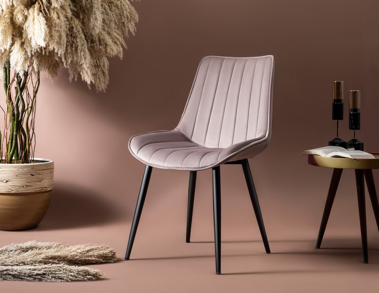 4 tooliga komplekt Kalune Design Venus, beež цена и информация | Köögitoolid, söögitoolid | hansapost.ee