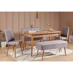 обеденный комплект из 5 предметов Asir Vina 0701 - 4 - Atlantic, коричневый/серый цена и информация | Комплекты мебели для столовой | hansapost.ee
