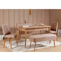 5-osaline söögikomplekt Asir Vina 0900 - 4 - Atlantic, pruun/roosa price and information | Dining sets | hansapost.ee