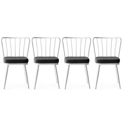 комплект из 4 стульев Kalune Design Yildiz 962 V4, серый/белый цена и информация | Стулья для кухни и столовой | hansapost.ee