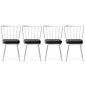 4 tooliga komplekt Kalune Design Yildiz 962 V4, hall/valge цена и информация | Köögitoolid, söögitoolid | hansapost.ee