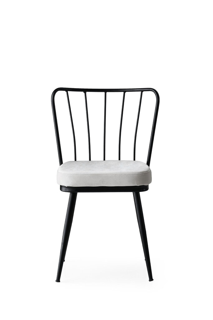2-tooliline komplekt Kalune Design Yildiz 940 V2, valge/must цена и информация | Köögitoolid, söögitoolid | hansapost.ee