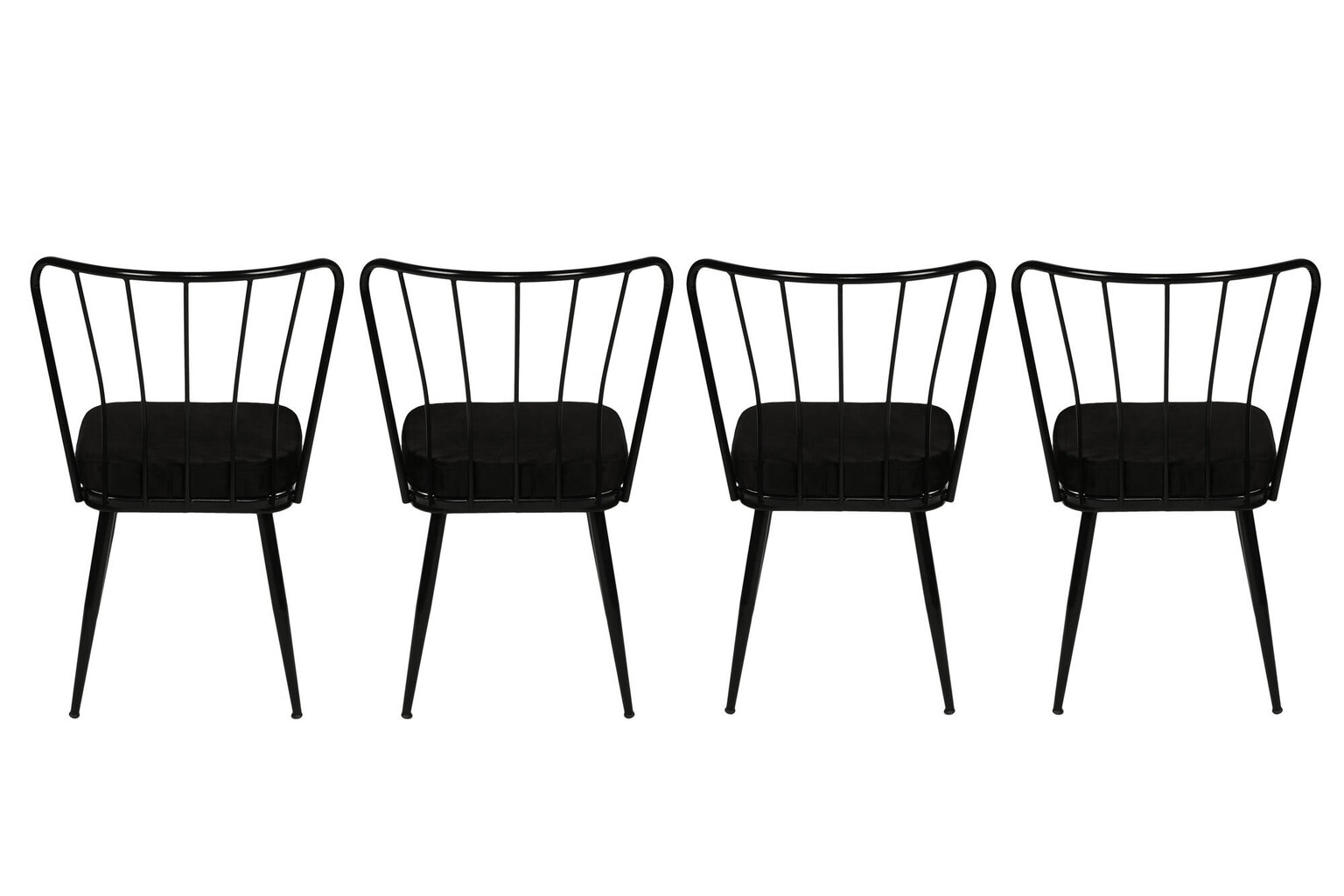 4 tooliga komplekt Kalune Design Yildiz 943 V4, must hind ja info | Köögitoolid, söögitoolid | hansapost.ee