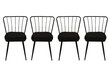 4 tooliga komplekt Kalune Design Yildiz 943 V4, must цена и информация | Köögitoolid, söögitoolid | hansapost.ee
