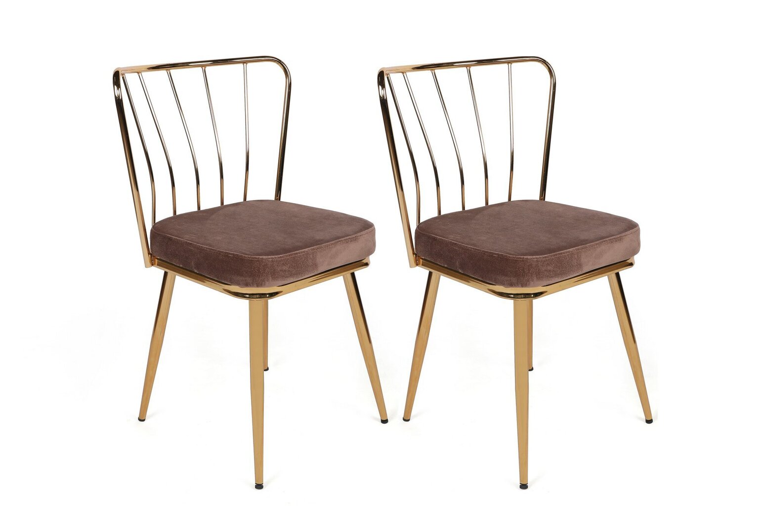 2 tooliga komplekt Kalune Design Yildiz 927 V2, pruun/kuldne цена и информация | Köögitoolid, söögitoolid | hansapost.ee