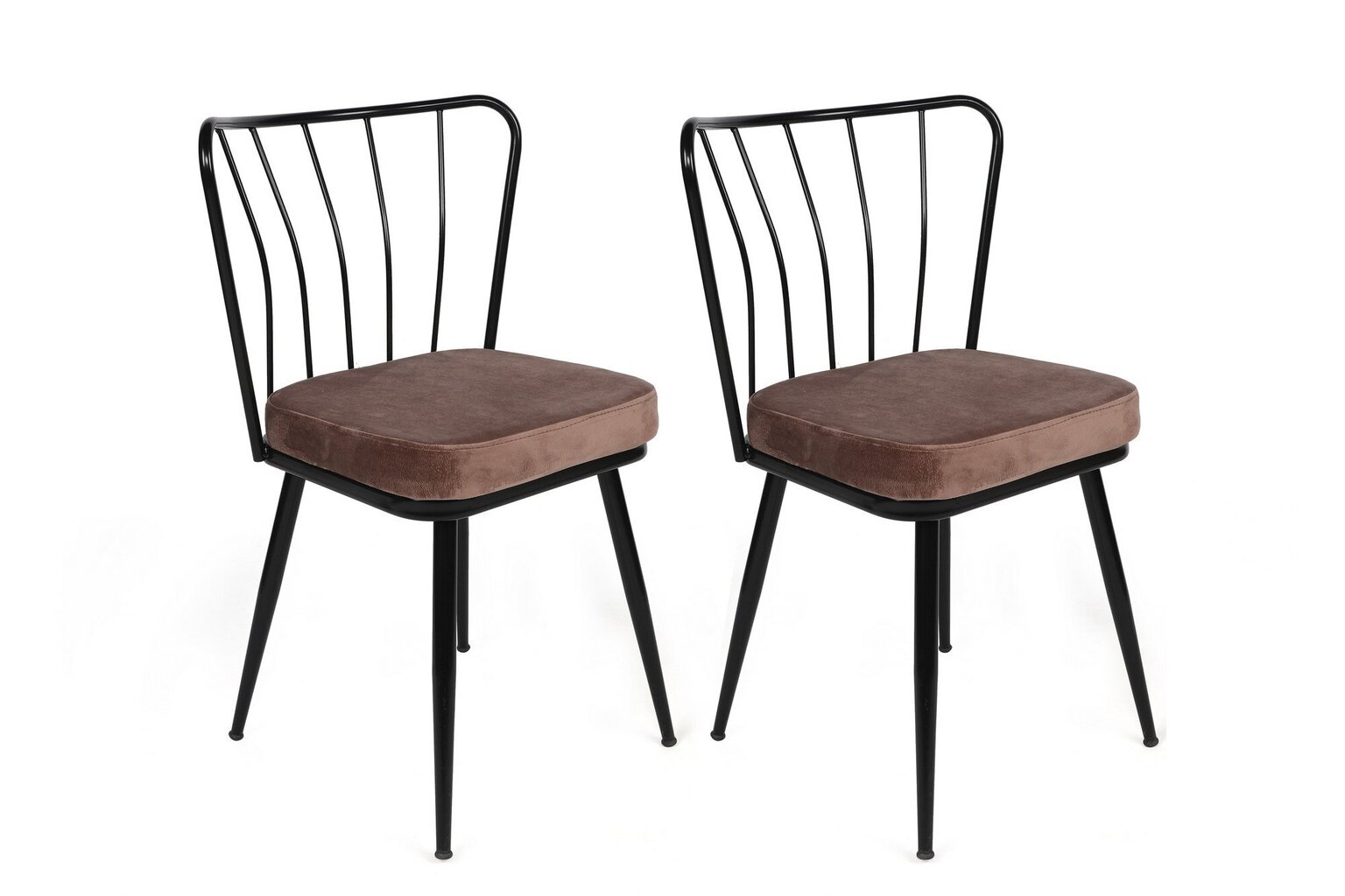 2 tooliga komplekt Kalune Design Yildiz 947 V2, pruun/must hind ja info | Köögitoolid, söögitoolid | hansapost.ee