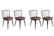 4 tooliga komplekt Kalune Design Yildiz 947 V4, pruun hind ja info | Köögitoolid, söögitoolid | hansapost.ee