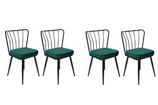 4 tooli komplekt Kalune Design Yildiz 951 V4, roheline/must цена и информация | Стулья для кухни и столовой | hansapost.ee