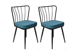 4 tooliga komplekt Kalune Design Yildiz 951 V4, sinine/must hind ja info | Köögitoolid, söögitoolid | hansapost.ee