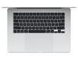 MacBook Air 15" Apple M3 chip with 8-core CPU and 10-core GPU, 8GB, 512GB SSD - Silver - MRYQ3KS/A цена и информация | Sülearvutid | hansapost.ee
