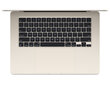 MacBook Air 15" Apple M3 chip with 8-core CPU and 10-core GPU, 8GB, 256GB SSD - Starlight - MRYR3RU/A цена и информация | Sülearvutid | hansapost.ee