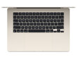 MacBook Air 15" Apple M3 chip with 8-core CPU and 10-core GPU, 8GB, 256GB SSD - Starlight - MRYR3ZE/A цена и информация | Sülearvutid | hansapost.ee