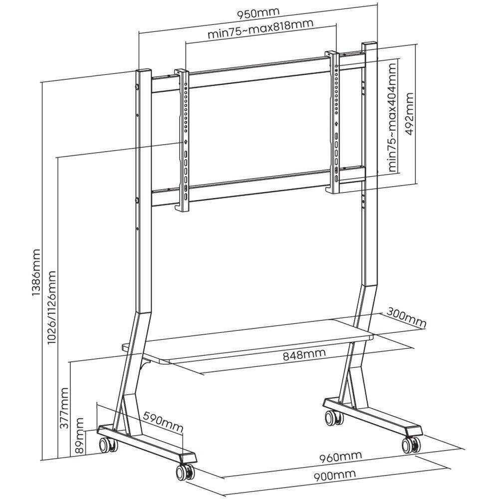 Techly ekraanidele 45-90" hind ja info | Teleri seinakinnitused ja hoidjad | hansapost.ee