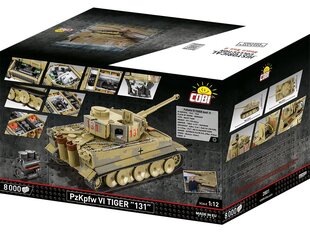 COBI - Конструктор Panzerkampfwagen VI Tiger "131" - Executive Edition, 1/12, 2801 цена и информация | Конструкторы и кубики | hansapost.ee