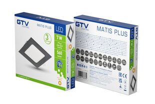 Светильник LED MATIS PLUS, 7W, черный, 3000K, 560lm, IP20 цена и информация | Монтируемые светильники, светодиодные панели | hansapost.ee