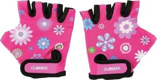 Детские велосипедные перчатки Globber Flowers Jr XS, розовый цвет цена и информация | Велосипедные перчатки | hansapost.ee