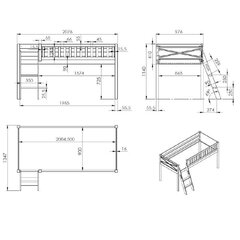 Voodi Vipack Scott STHSZG14, valge hind ja info | Lastevoodid | hansapost.ee