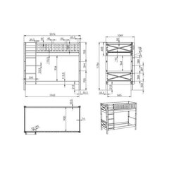 Voodi Vipack Scott STSB9414, valge hind ja info | Lastevoodid | hansapost.ee