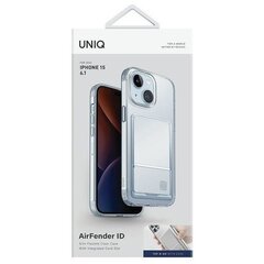 UNIQ etui Air Fender ID iPhone 15 Pro Max 6.7" szary|smoked grey tinted Cardslot цена и информация | Чехлы для телефонов | hansapost.ee