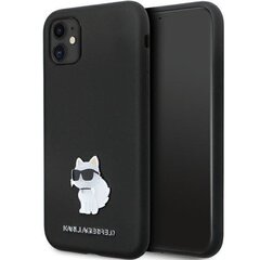 Чехол Karl Lagerfeld для iPhone 11 KLHCN61SMHCNPK черный HC Silicone C металлическим штырем цена и информация | Чехлы для телефонов | hansapost.ee