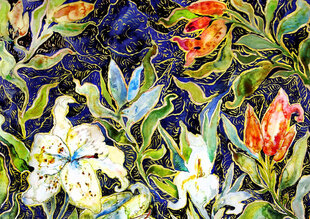 Pusle Purple Witty Fox Veronika Blyzniuchenko Lilies on blue, 1000 d. цена и информация | Purple Witty Fox Товары для детей и младенцев | hansapost.ee