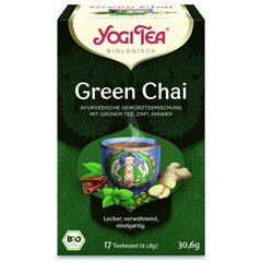Roheline tee vürtsidega Yogi Tea Green Chai, 17 tk hind ja info | Tee | hansapost.ee