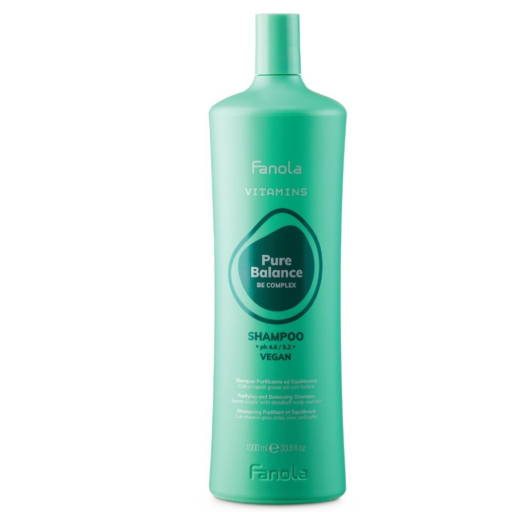 Fanola Vitamins Pure Balance šampoon 1000ml hind ja info | Šampoonid | hansapost.ee