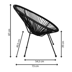 Садовый стул Springos GF0085 72 X 82 X 85 CM цена и информация | Садовые стулья, кресла, пуфы | hansapost.ee