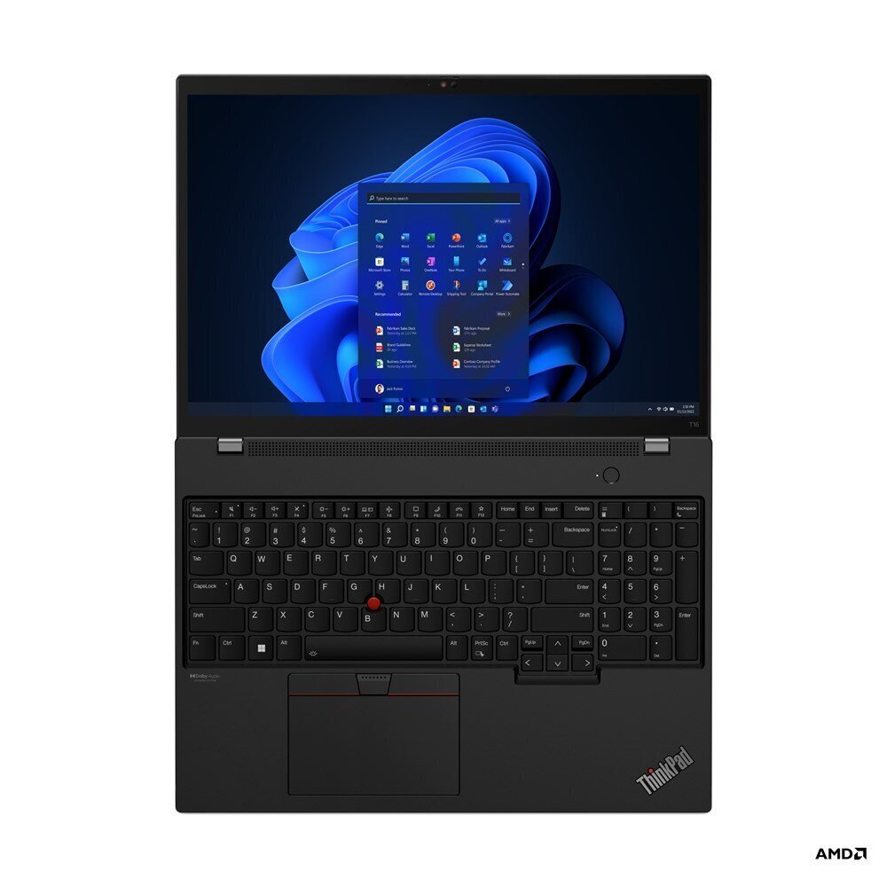 Lenovo ThinkPad T16 16" WUXGA AMD Ryzen 7 PRO 6850U 16 GB LPDDR5-SDRAM 512 GB SSD Wi-Fi 6E Windows 11 Pro цена и информация | Sülearvutid | hansapost.ee