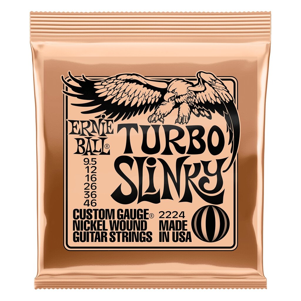 Elektrikitarri keeled Ernie Ball Turbo Slinky 9.5-46 P02224 цена и информация | Muusikainstrumentide tarvikud | hansapost.ee